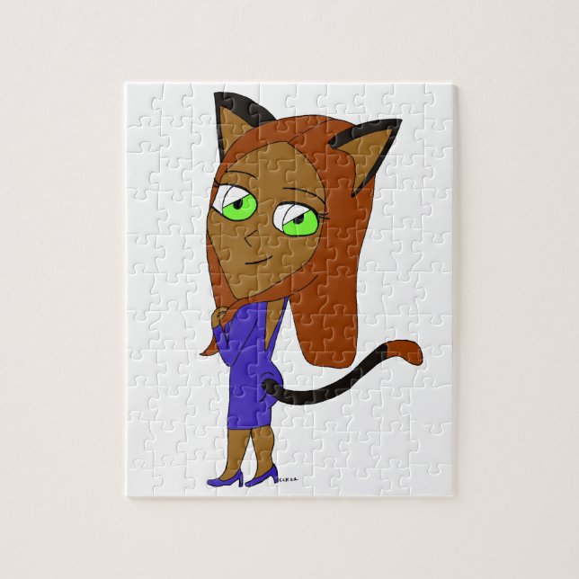 chibi catgirl  jigsaw puzzle (Vertical)