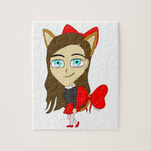 chibi catgirl jigsaw puzzle
