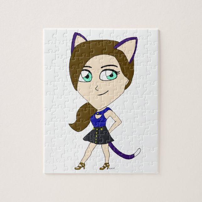 chibi catgirl  jigsaw puzzle (Vertical)