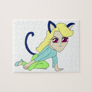 chibi catgirl jigsaw puzzle