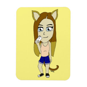 Chibi Catgirl Magnet
