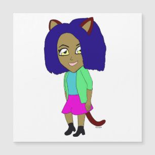 chibi catgirl  magnet