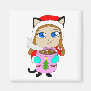 chibi catgirl   magnet