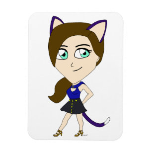 chibi catgirl  magnet