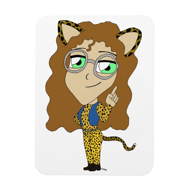chibi catgirl  magnet (Vertical)