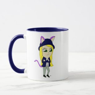 chibi catgirl   mug