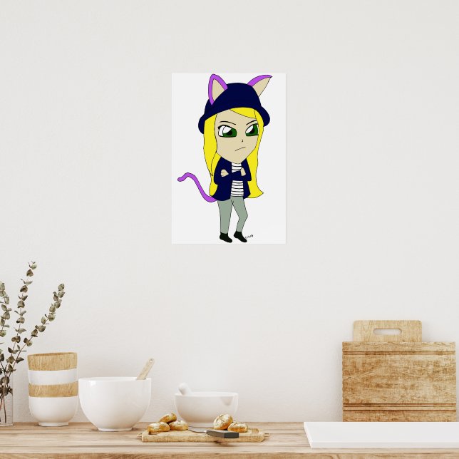 chibi catgirl poster (Kitchen)