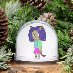 chibi catgirl   snowglobe
