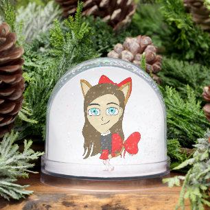 chibi catgirl snowglobe