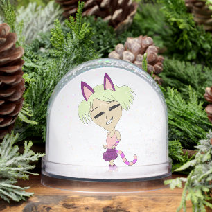 chibi catgirl snowglobe