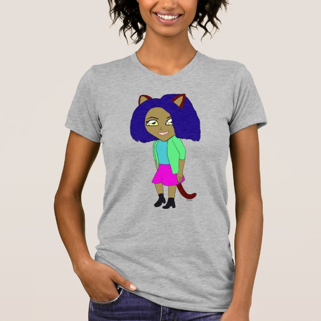 chibi catgirl  T-Shirt (Front)