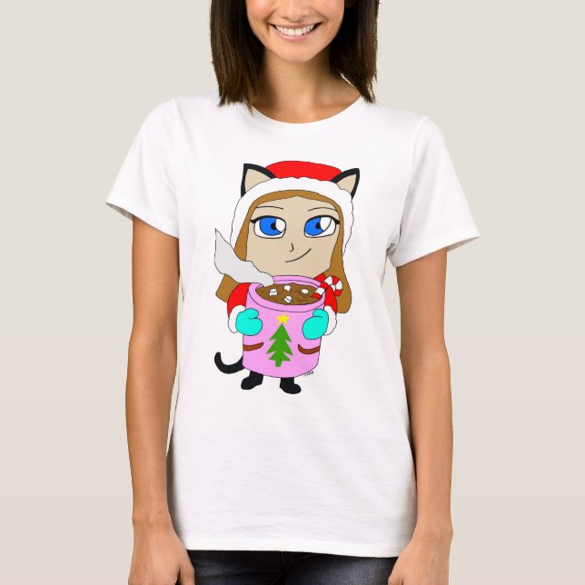 chibi catgirl    T-Shirt (Front)