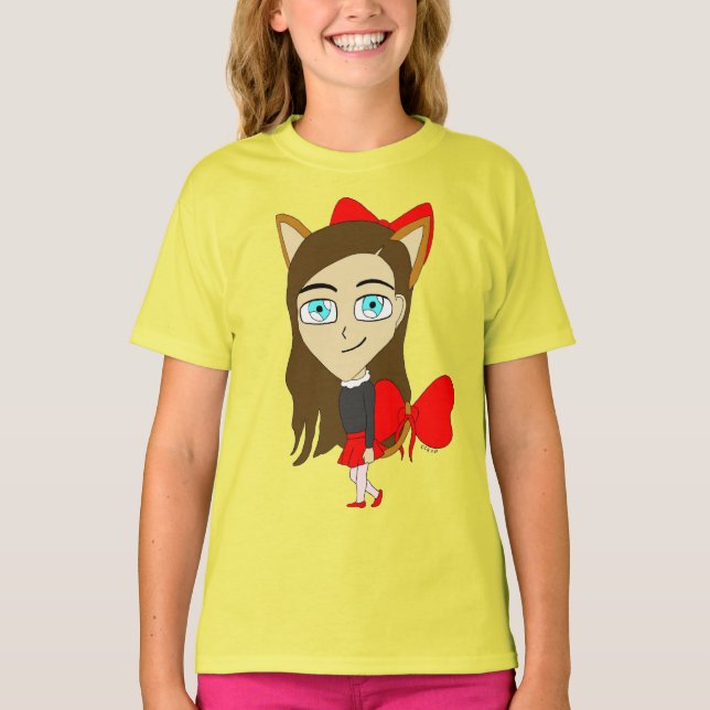 chibi catgirl  T-Shirt (Front)