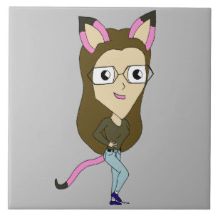 chibi catgirl    tile