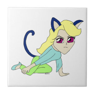 chibi catgirl tile