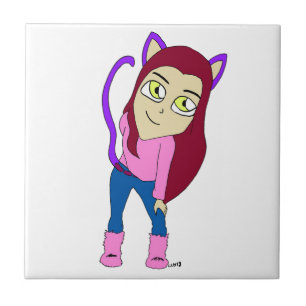 chibi catgirl tile