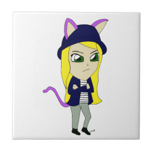 chibi catgirl  tile