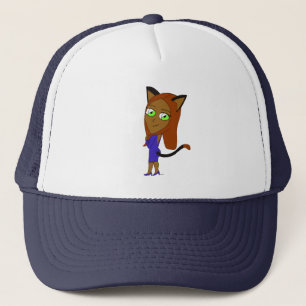 chibi catgirl trucker hat