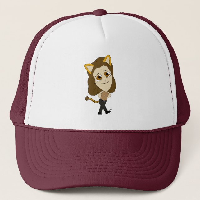 chibi catgirl trucker hat (Front)
