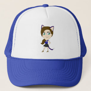 chibi catgirl trucker hat
