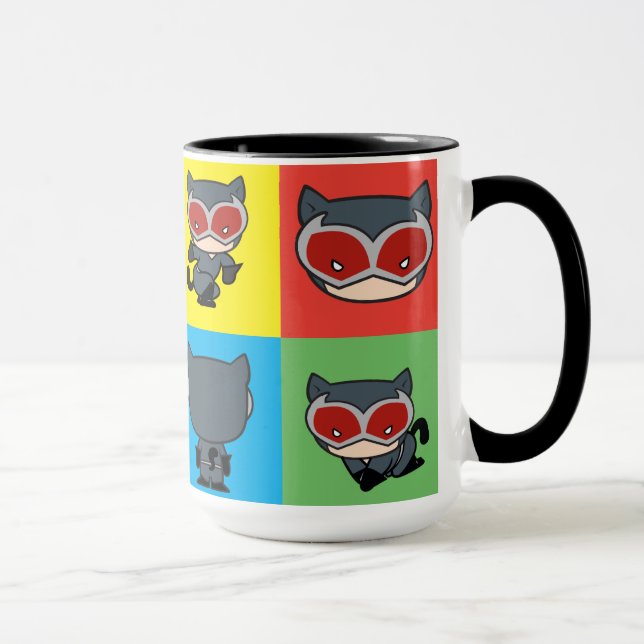 Chibi Catwoman Character Poses Mug (Right)