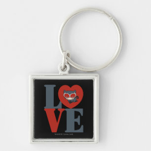 Chibi Catwoman LOVE Key Ring