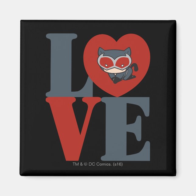 Chibi Catwoman LOVE Magnet (Front)