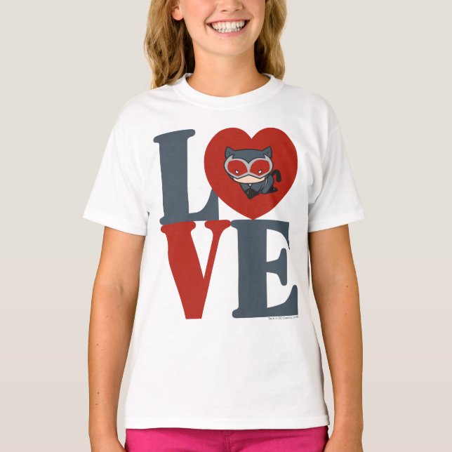 Chibi Catwoman LOVE T-Shirt (Front)