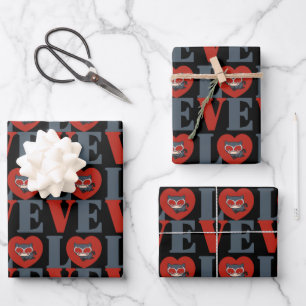 Chibi Catwoman LOVE Wrapping Paper Sheet