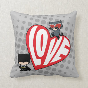 Chibi Catwoman Pounce on Batman Cushion