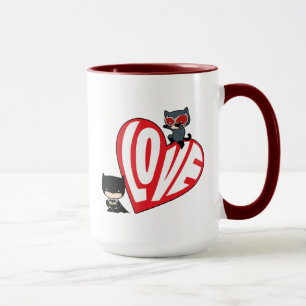 Chibi Catwoman Pounce on Batman Mug