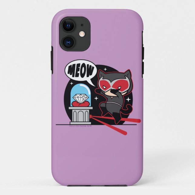 Chibi Catwoman Stealing A Diamond Case-Mate iPhone Case (Back)