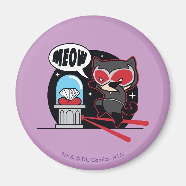 Chibi Catwoman Stealing A Diamond Magnet (Front)