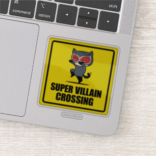 Chibi Catwoman Super Villain Crossing Sign