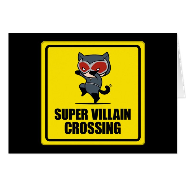 Chibi Catwoman Super Villain Crossing Sign (Front Horizontal)