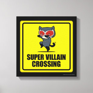 Chibi Catwoman Super Villain Crossing Sign