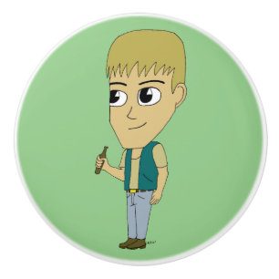chibi ceramic knob