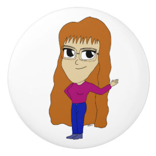 chibi ceramic knob