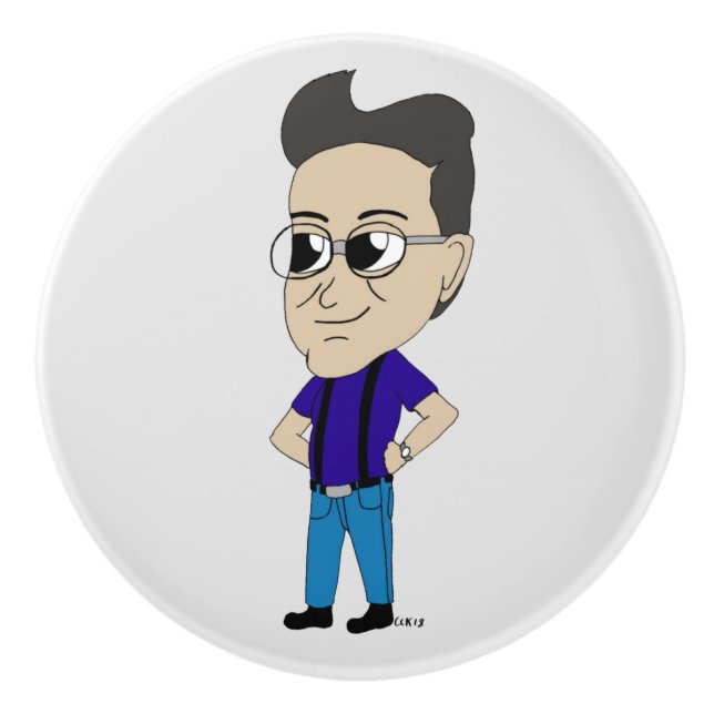 chibi   ceramic knob (Front)