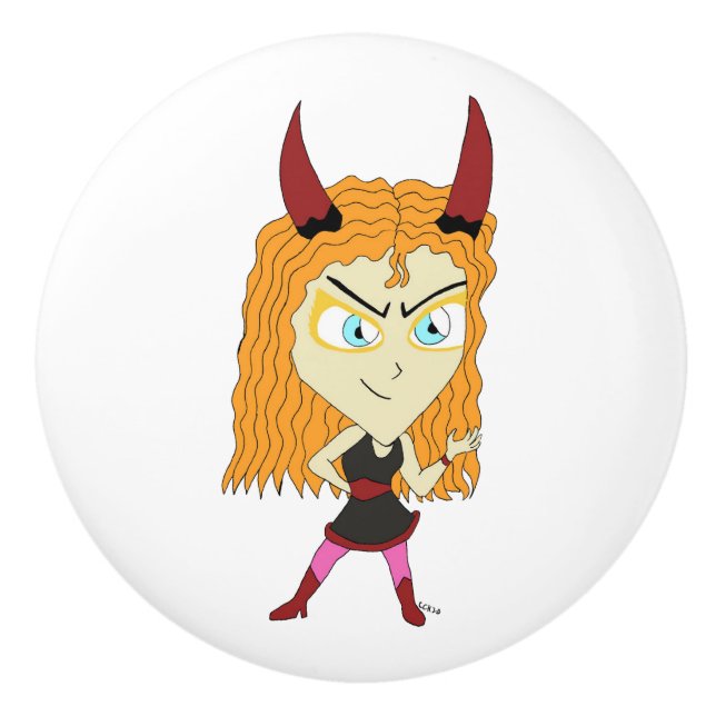 chibi  ceramic knob (Front)