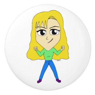chibi ceramic knob
