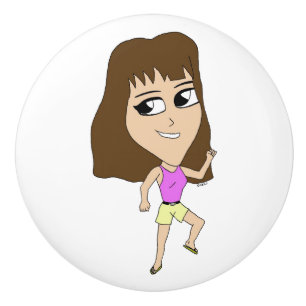 chibi ceramic knob