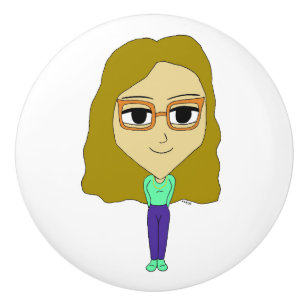 chibi ceramic knob