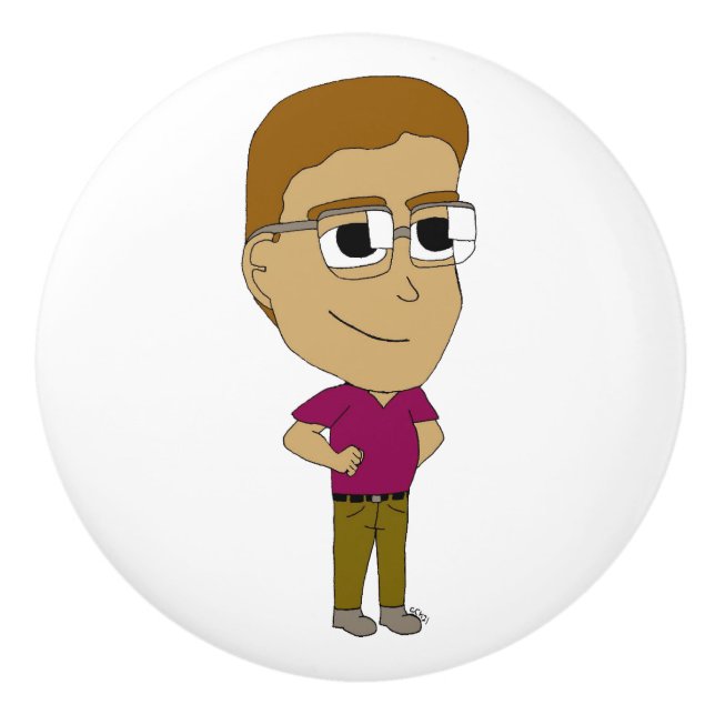chibi    ceramic knob (Front)