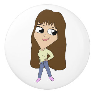 chibi ceramic knob