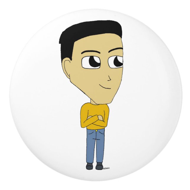 chibi     ceramic knob (Front)