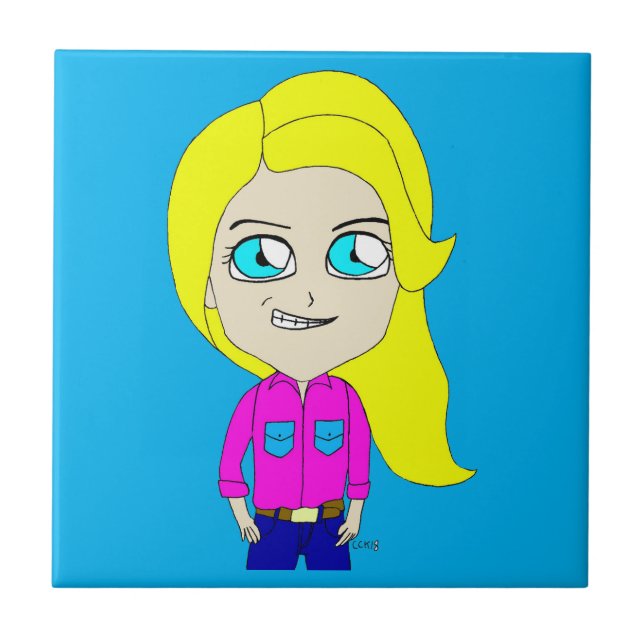 chibi ceramic tile (Front)