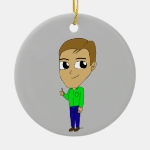 chibi ceramic tree decoration