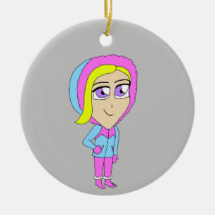 chibi ceramic tree decoration