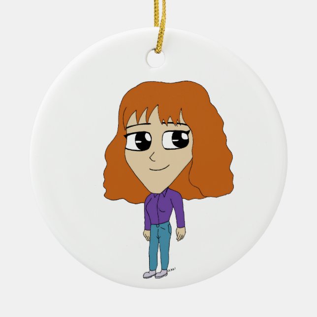 chibi    ceramic tree decoration (Front)